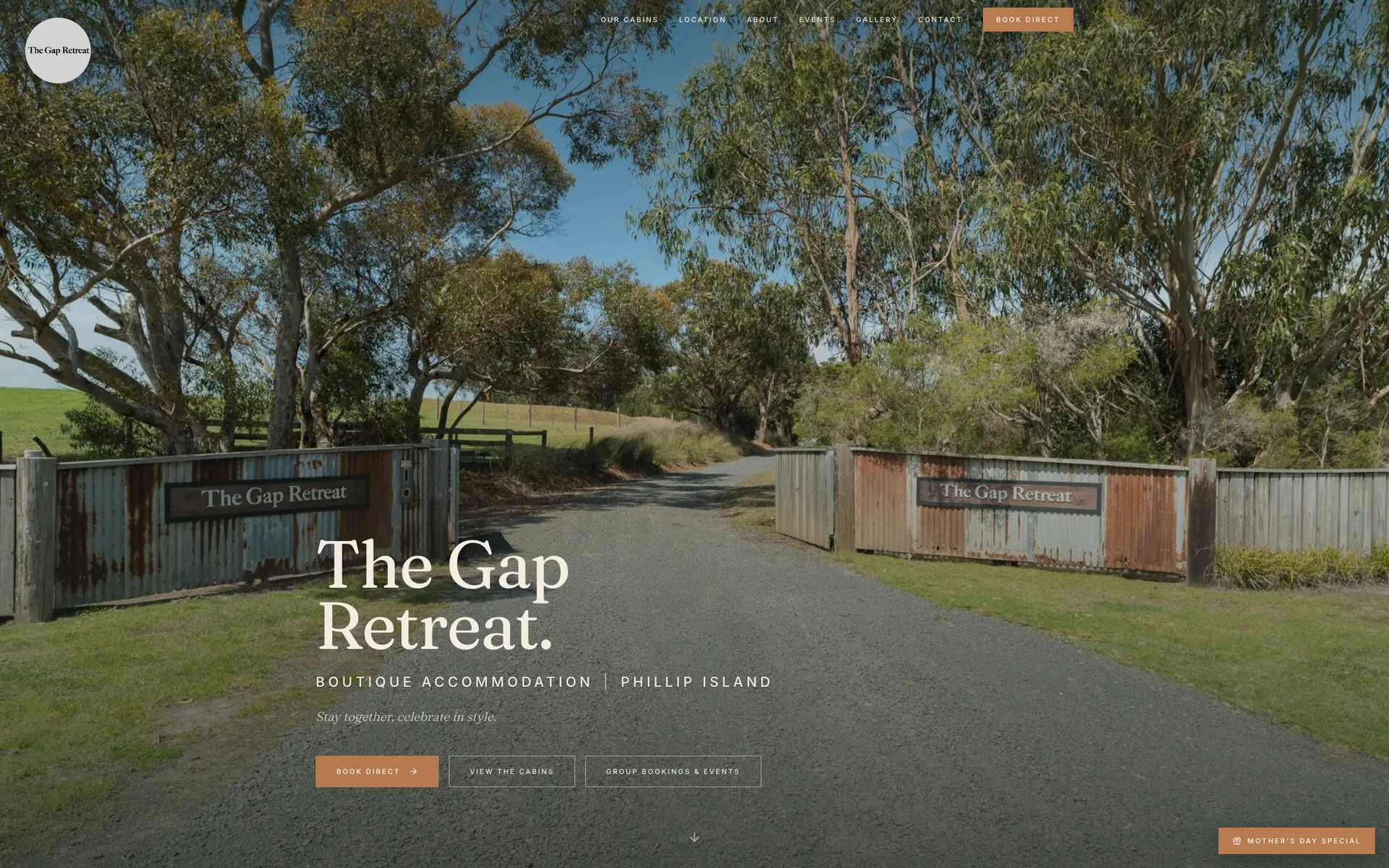 The Gap Retreat - a recent Gippsland Web Design build