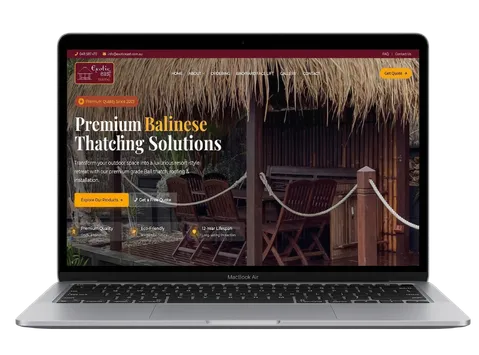 A Gippsland Web Design build shown on a laptop