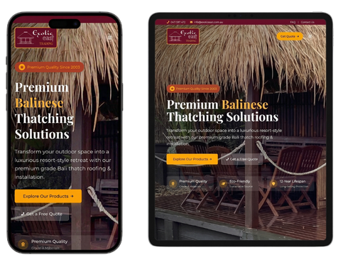 A Gippsland Web Design build on mobile and tablet
