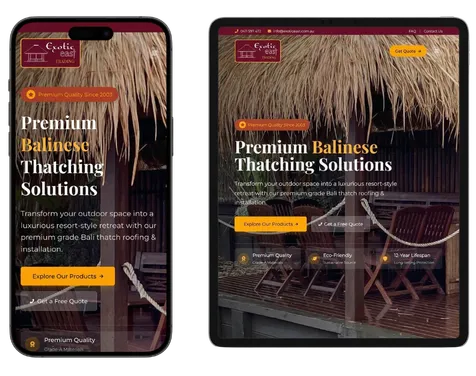 A Gippsland Web Design build shown on mobile and tablet