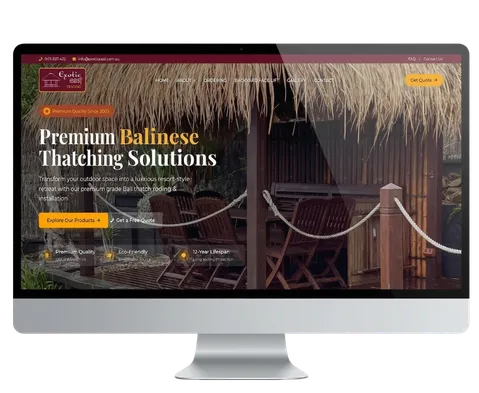 A Gippsland Web Design build shown on a desktop monitor