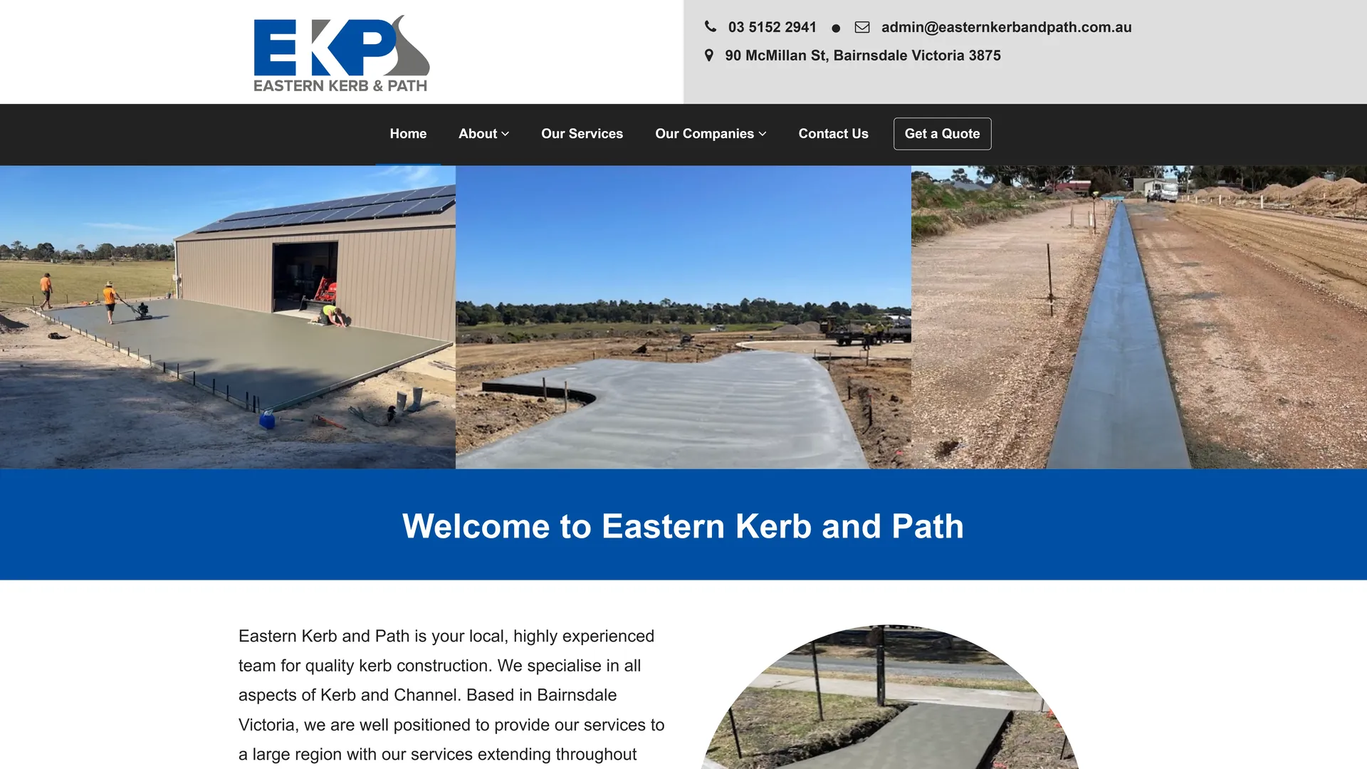 Eastern Kerb and Path