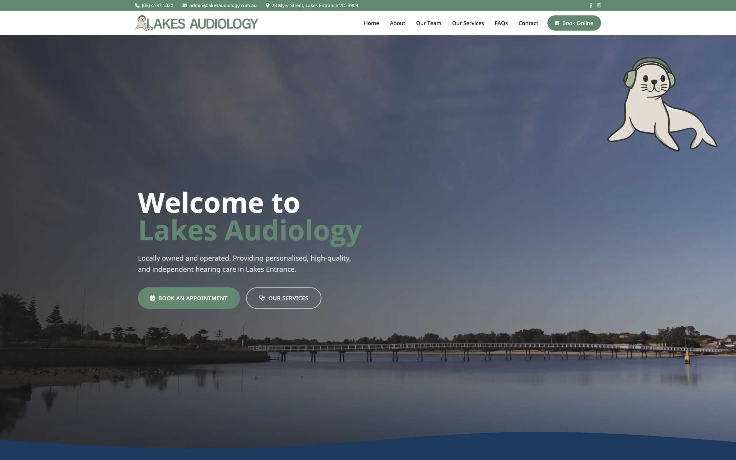 Home website screenshot