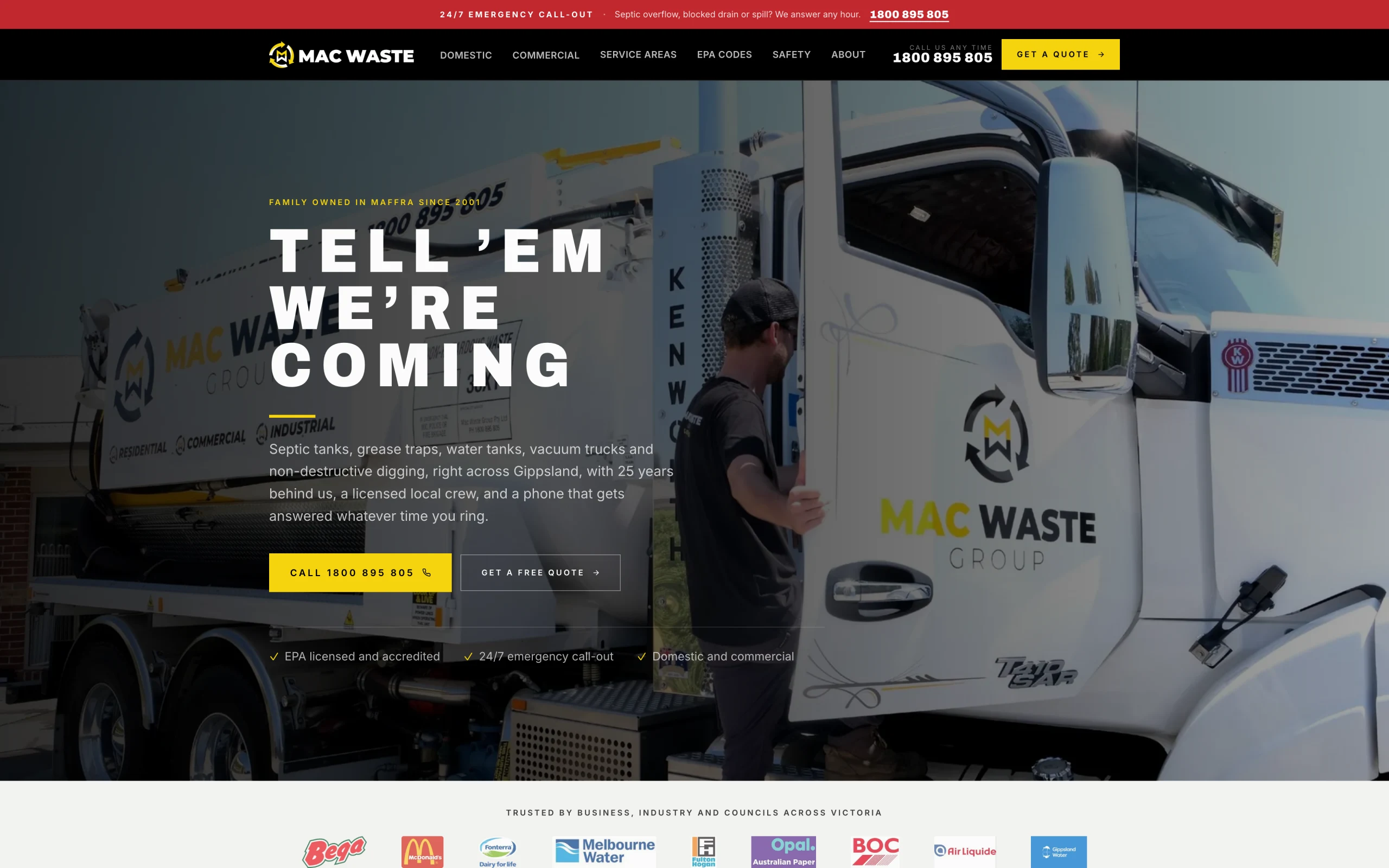 Mac Waste Group website screenshot
